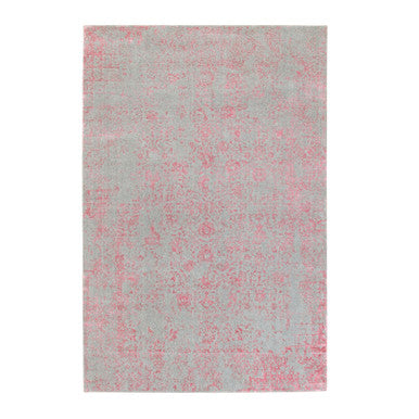 Hand-Loomed Wool & Art Silk Hand Loomed Rug Pink No Border 6.0X9.0 -O058599