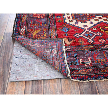 Kazak Wool Hand Knotted Rug Ivory 5.10x8.6 -O0585