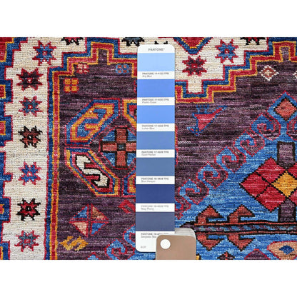 Kazak Wool Hand Knotted Rug Ivory 5.10x8.6 -O0585