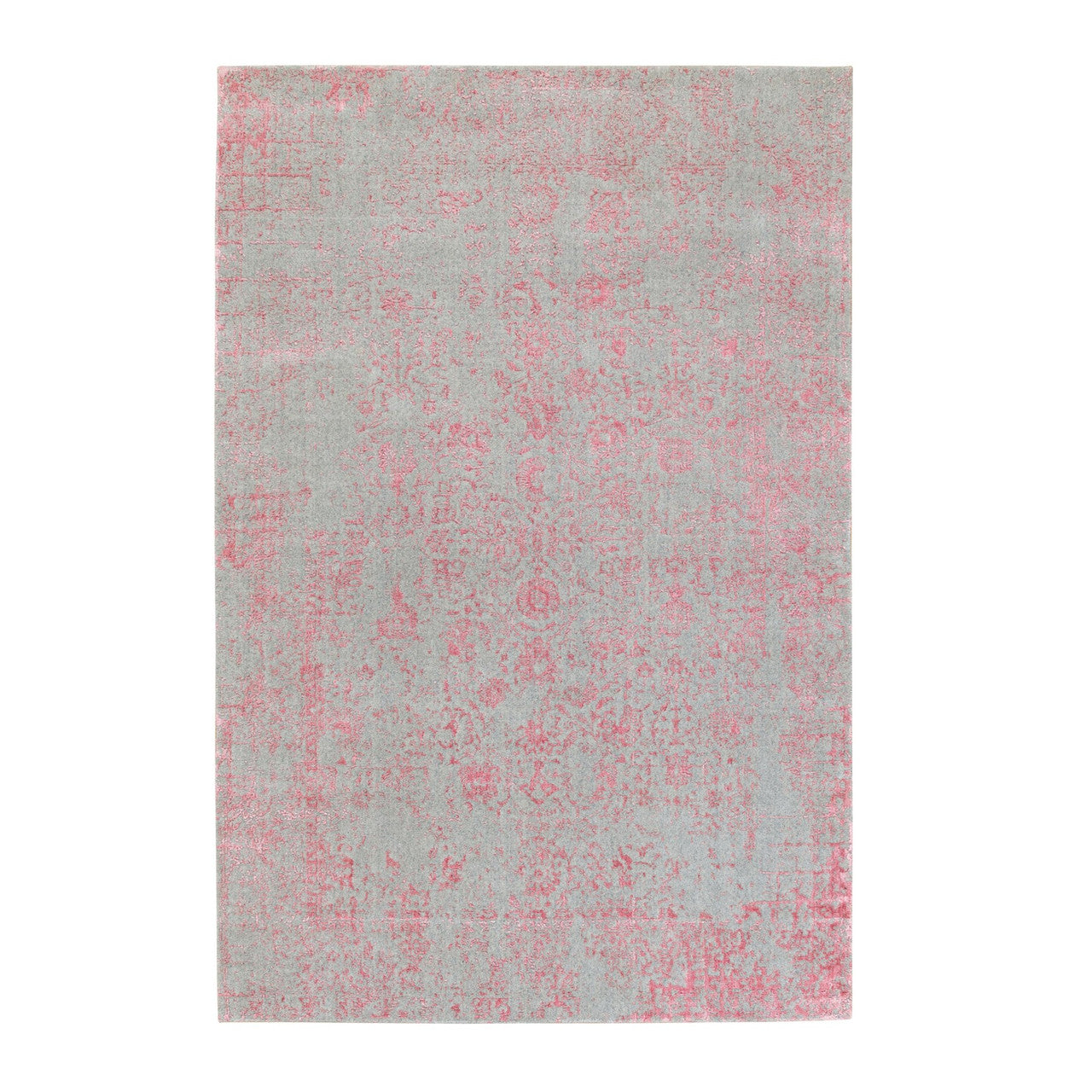 Hand-Loomed Wool & Art Silk Hand Loomed Rug Pink No Border 6.0X9.0 -O058600