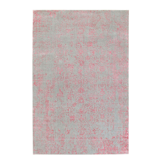 Hand-Loomed Wool & Art Silk Hand Loomed Rug Pink No Border 6.0X9.0 -O058600
