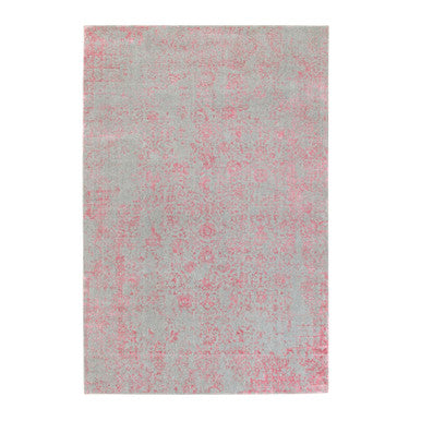 Hand-Loomed Wool & Art Silk Hand Loomed Rug Pink No Border 6.0X9.0 -O058600