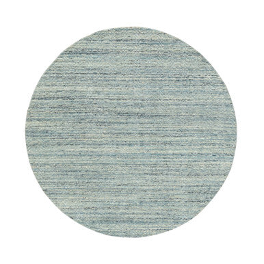 Modern and Contemporary Wool Hand Loomed Rug Green No Border 6.0X6.0 -O058602