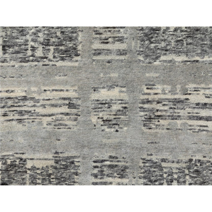 Modern and Contemporary Wool Hand Knotted Rug Grey No Border 5.2X5.2 -O058613