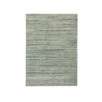 Modern and Contemporary Wool Hand Loomed Rug Green No Border 3.0X5.0 -O058618