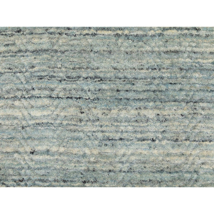 Modern and Contemporary Wool Hand Loomed Rug Green No Border 3.0X5.0 -O058618