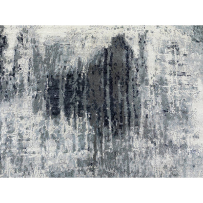 Modern and Contemporary Wool & Silk Hand Knotted Rug Grey No Border 6.2X6.2 -O058623