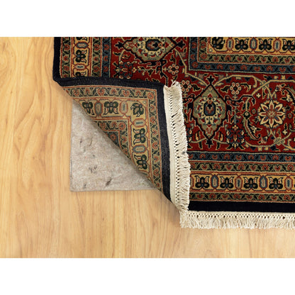 Fine Oriental Wool Hand Knotted Rug Black Rust Red 9.5X16.1 -O058648
