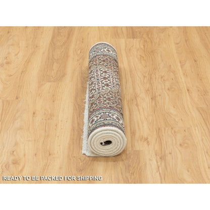 Fine Oriental Wool Hand Knotted Rug Ivory Ivory 3.0X5.6 -O058700