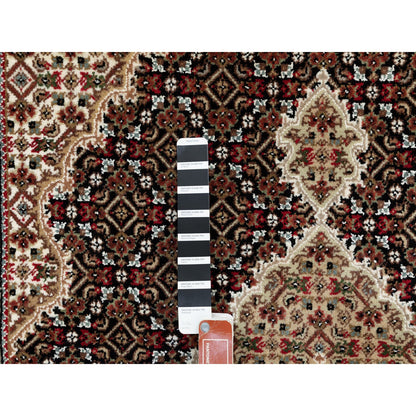 Fine Oriental Wool Hand Knotted Rug Black Black 4.0X6.0 -O058701