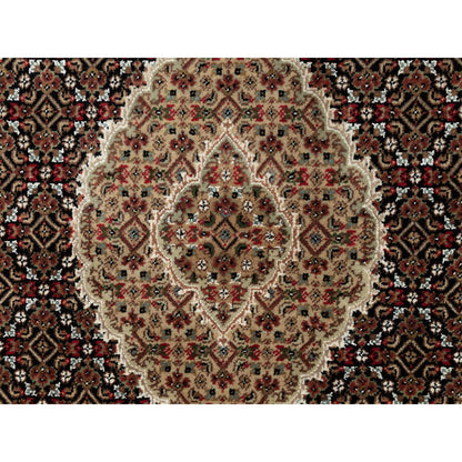 Fine Oriental Wool Hand Knotted Rug Black Black 4.0X6.0 -O058701