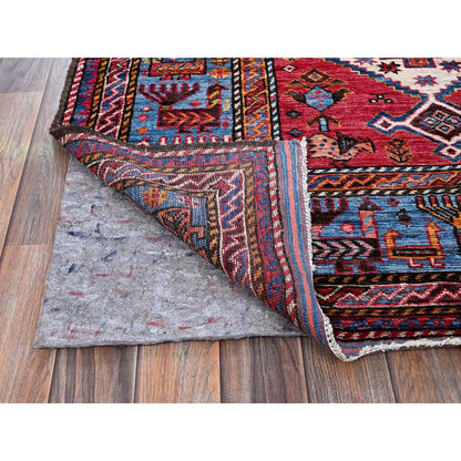 Kazak Wool Hand Knotted Rug Ivory 6.0x7.8 -O0587