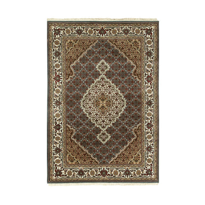 Fine Oriental Wool Hand Knotted Rug Grey Ivory 4.1X6.0 -O058806