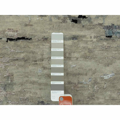 Modern and Contemporary Wool & Silk Hand Knotted Rug Brown No Border 4.0X6.0 -O058878