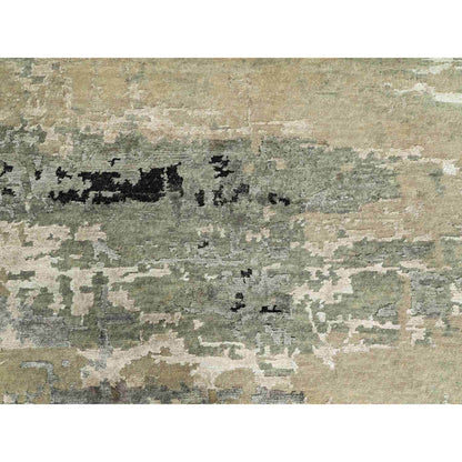 Modern and Contemporary Wool & Silk Hand Knotted Rug Brown No Border 4.0X6.0 -O058878