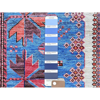 Kazak Wool Hand Knotted Rug Blue 5.11x7.8 -O0588