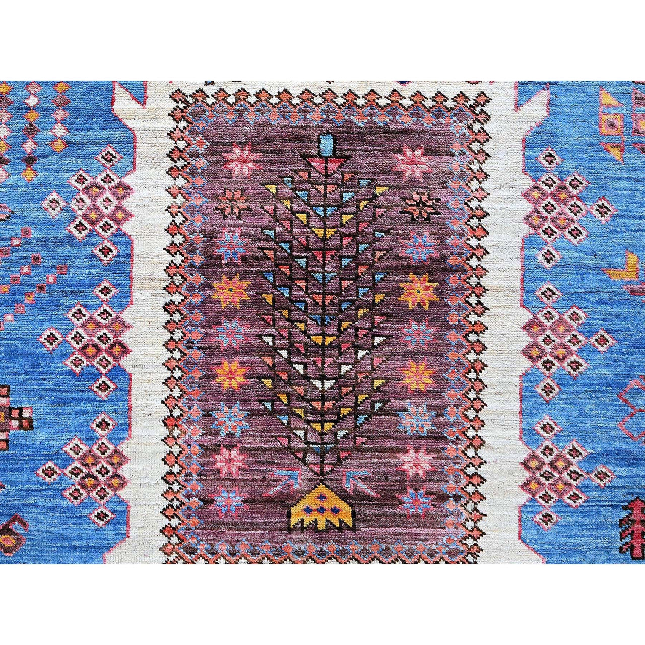 Kazak Wool Hand Knotted Rug Blue 5.11x7.8 -O0588