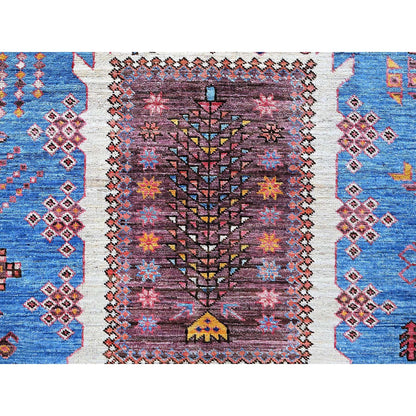 Kazak Wool Hand Knotted Rug Blue 5.11x7.8 -O0588