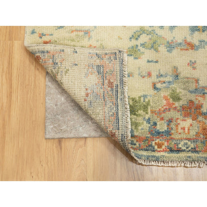 Heriz Wool Hand Knotted Rug Ivory Ivory 5.9X9.0 -O058988