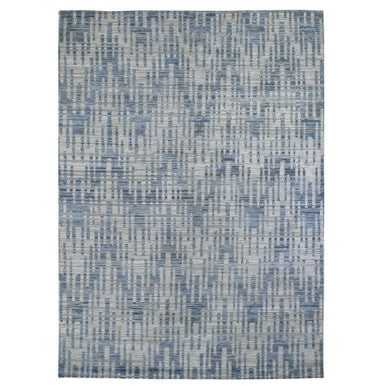 Modern and Contemporary Wool & Pure Silk Hand Knotted Rug Beige No Border 9.0X12.0 -O059003