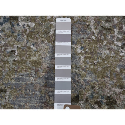 Modern and Contemporary Wool & Silk Hand Knotted Rug Grey 8.0x9.10 -O059042