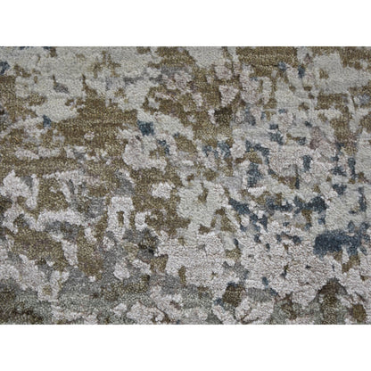 Modern and Contemporary Wool & Silk Hand Knotted Rug Grey 8.0x9.10 -O059042