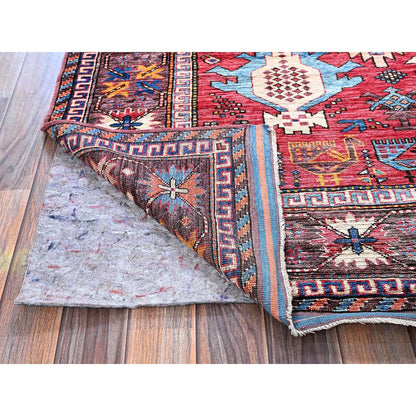 Kazak Wool Hand Knotted Rug Multicolored 5.11x7.4 -O0590