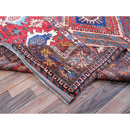 Kazak Wool Hand Knotted Rug Multicolored 5.11x7.4 -O0590