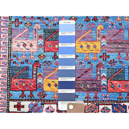 Kazak Wool Hand Knotted Rug Multicolored 5.11x7.4 -O0590