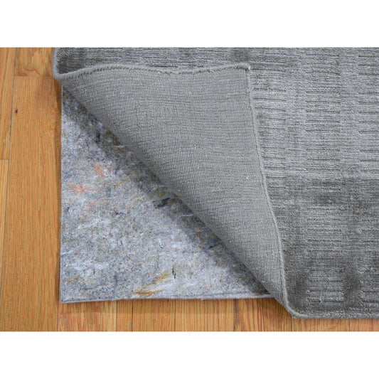 Modern and Contemporary Wool & Silk Hand Loomed Rug Grey No Border 2.0X3.0 -O059135