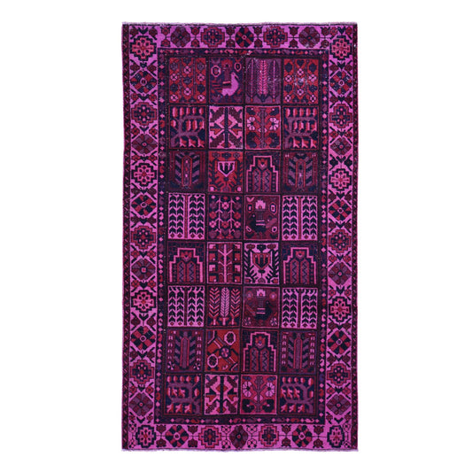Overdyed & Vintage Worn Wool Hand Knotted Rug Pink Pink 5.2X9.9 -O059186