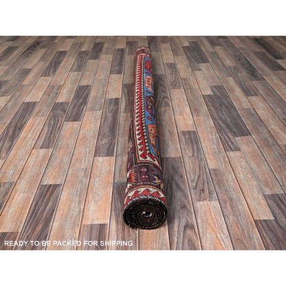 Kazak Wool Hand Knotted Rug Blue 5.4x6.8 -O0591