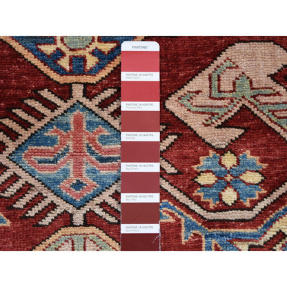 Kazak Wool Hand Knotted Rug Red Gray 2.10X9.0 -O059206