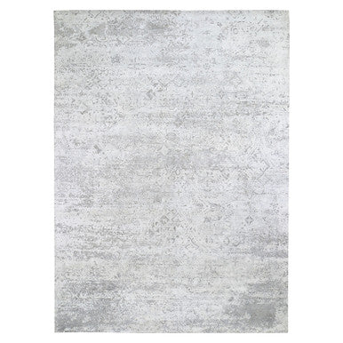 Wool and Silk Wool & Silk Hand Knotted Rug Ivory No Border 8.10X12.0 -O059248