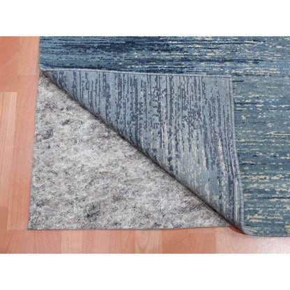 Modern and Contemporary Wool Hand Knotted Rug Blue No Border 6.0X8.10 -O059256