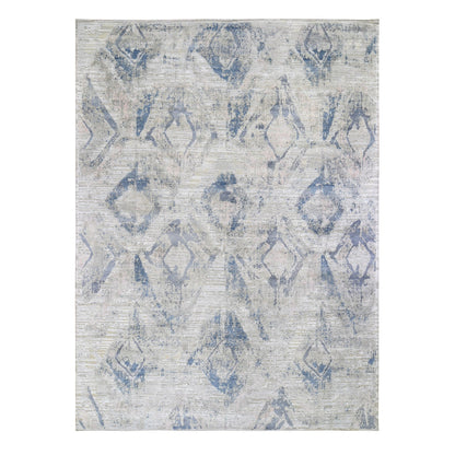 Wool and Silk Wool & Silk Hand Knotted Rug Ivory No Border 8.10X12.1 -O059259