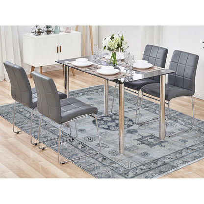 Wool and Silk Wool & Silk Hand Knotted Rug Grey No Border 7.9X9.10 -O059261