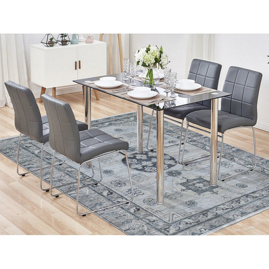 Wool and Silk Wool & Silk Hand Knotted Rug Grey No Border 7.9X9.10 -O059261