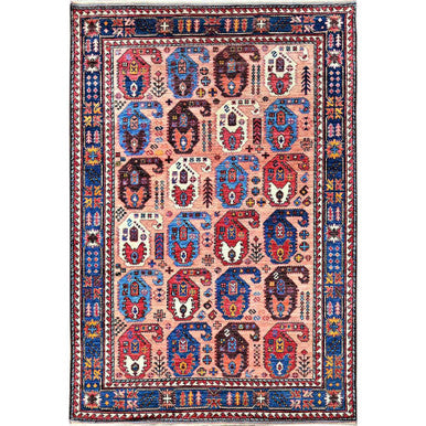 Kazak Wool Hand Knotted Rug Orange 5.1x7.3 -O0592