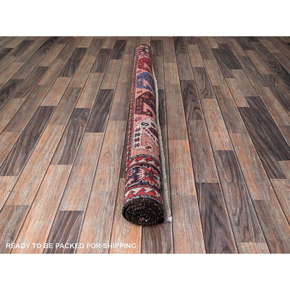Kazak Wool Hand Knotted Rug Orange 5.1x7.3 -O0592