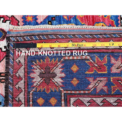 Kazak Wool Hand Knotted Rug Orange 5.1x7.3 -O0592