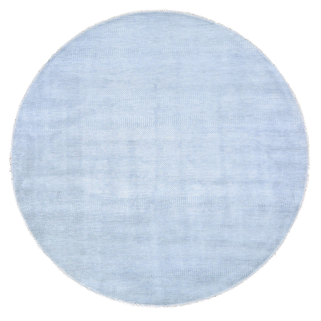 Modern and Contemporary Wool & Silk Hand Knotted Rug Grey No Border 7.10X7.10 -O059315