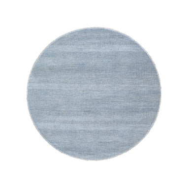 Modern and Contemporary Wool & Silk Hand Knotted Rug Grey No Border 6.0X6.0 -O059322
