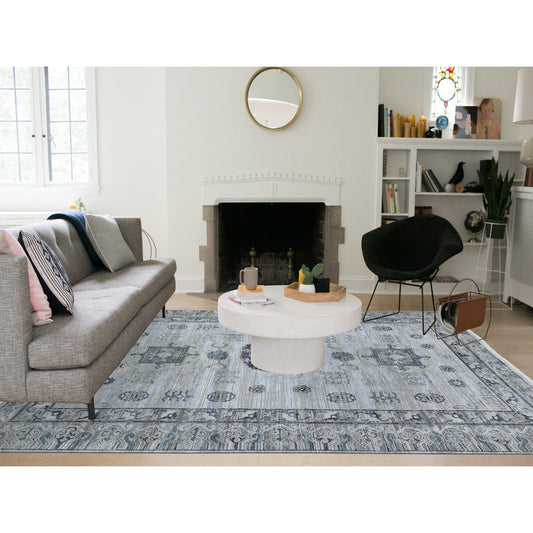 Wool and Silk Wool & Silk Hand Knotted Rug Grey No Border 8.10X12.1 -O059370
