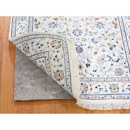 Fine Oriental Wool Hand Knotted Rug Ivory Ivory 2.8X8.3 -O059389