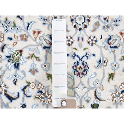 Fine Oriental Wool Hand Knotted Rug Ivory Ivory 2.8X8.3 -O059389
