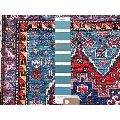 Kazak Wool Hand Knotted Rug Red 5.0x6.4 -O0593