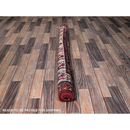 Kazak Wool Hand Knotted Rug Red 5.0x6.4 -O0593
