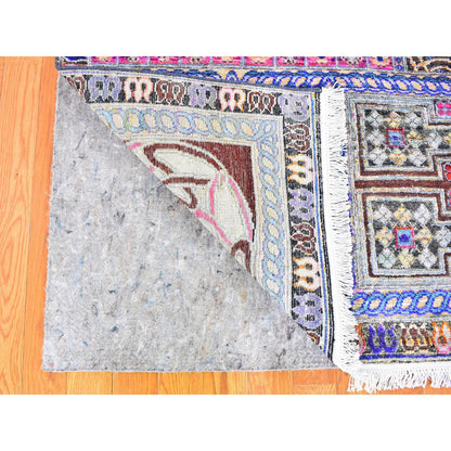 Clearance Wool & Silk Hand Knotted Rug Blue No Border 6.1X9.0 -O059480