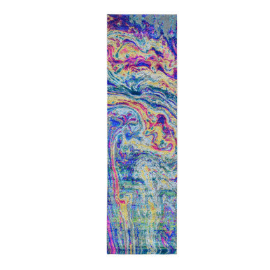 Modern and Contemporary Wool & Silk Hand Knotted Rug Yellow No Border 3.0X10.0 -O059483